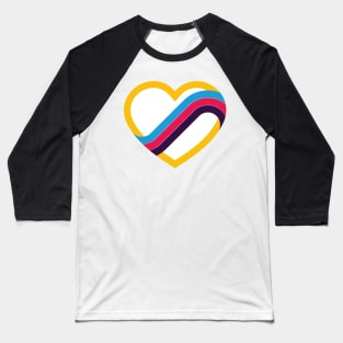 Polyamory Heart Symbol with Banner - New Colors! Baseball T-Shirt